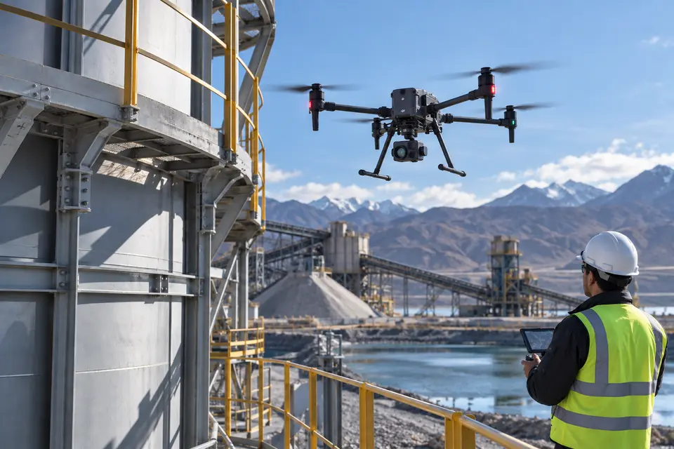 Dron de inspección de estructuras críticas e infraestructura